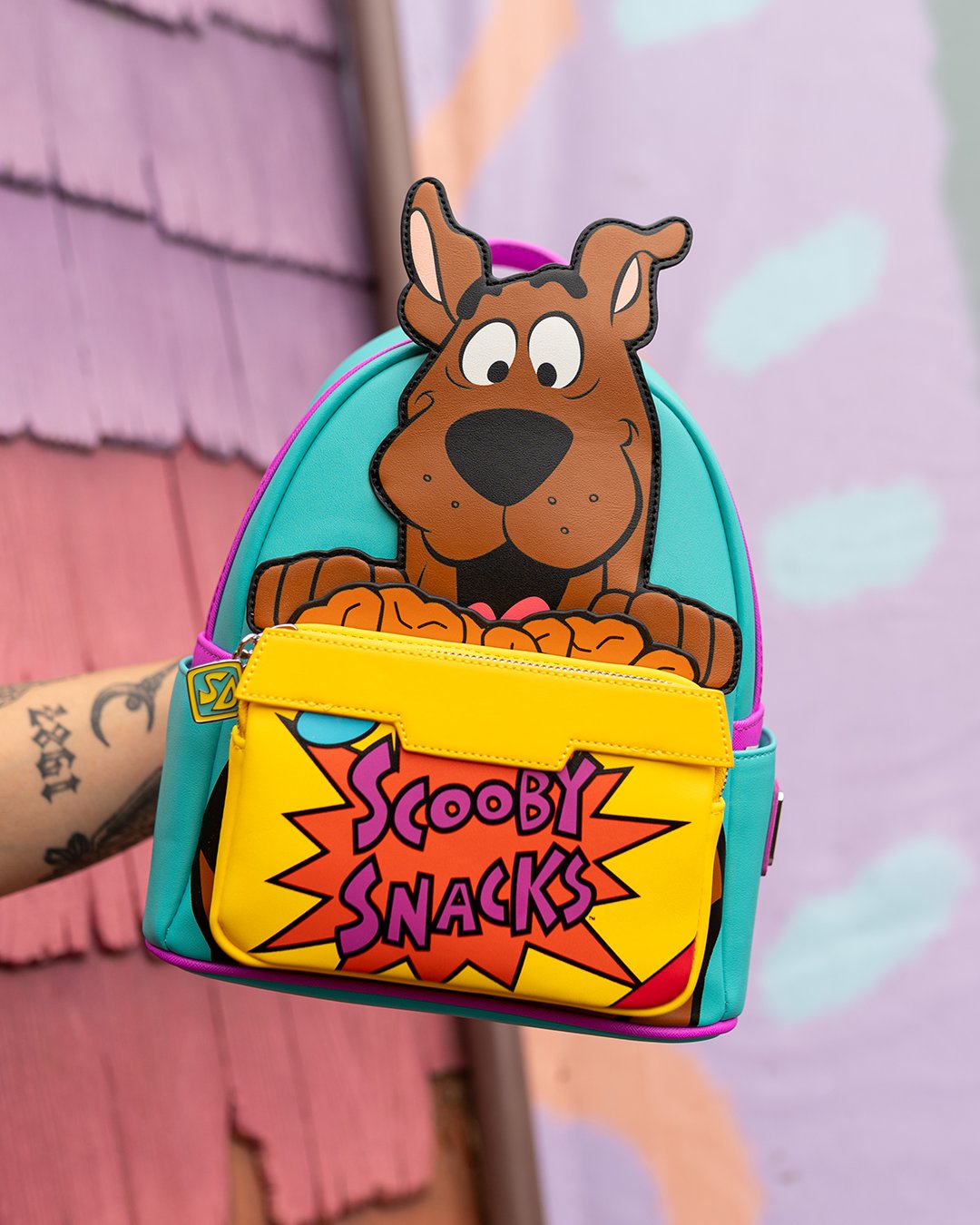 707 Street Exclusive - Loungefly Warner Brothers Scooby-Doo Scooby Snacks Mini Backpack - Front Lifestyle