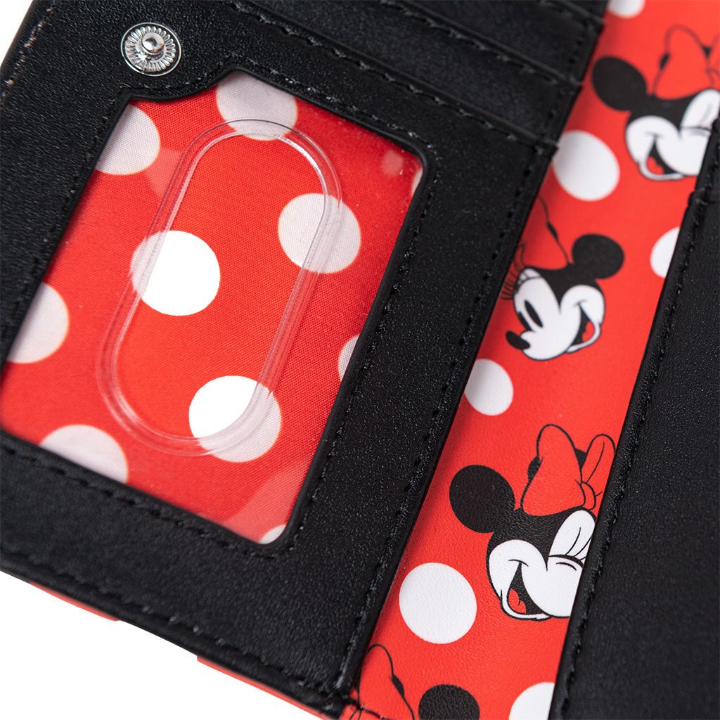 707 Street Exclusive - Loungefly Disney Minnie Mouse Polka Dot Red Zip - card holder