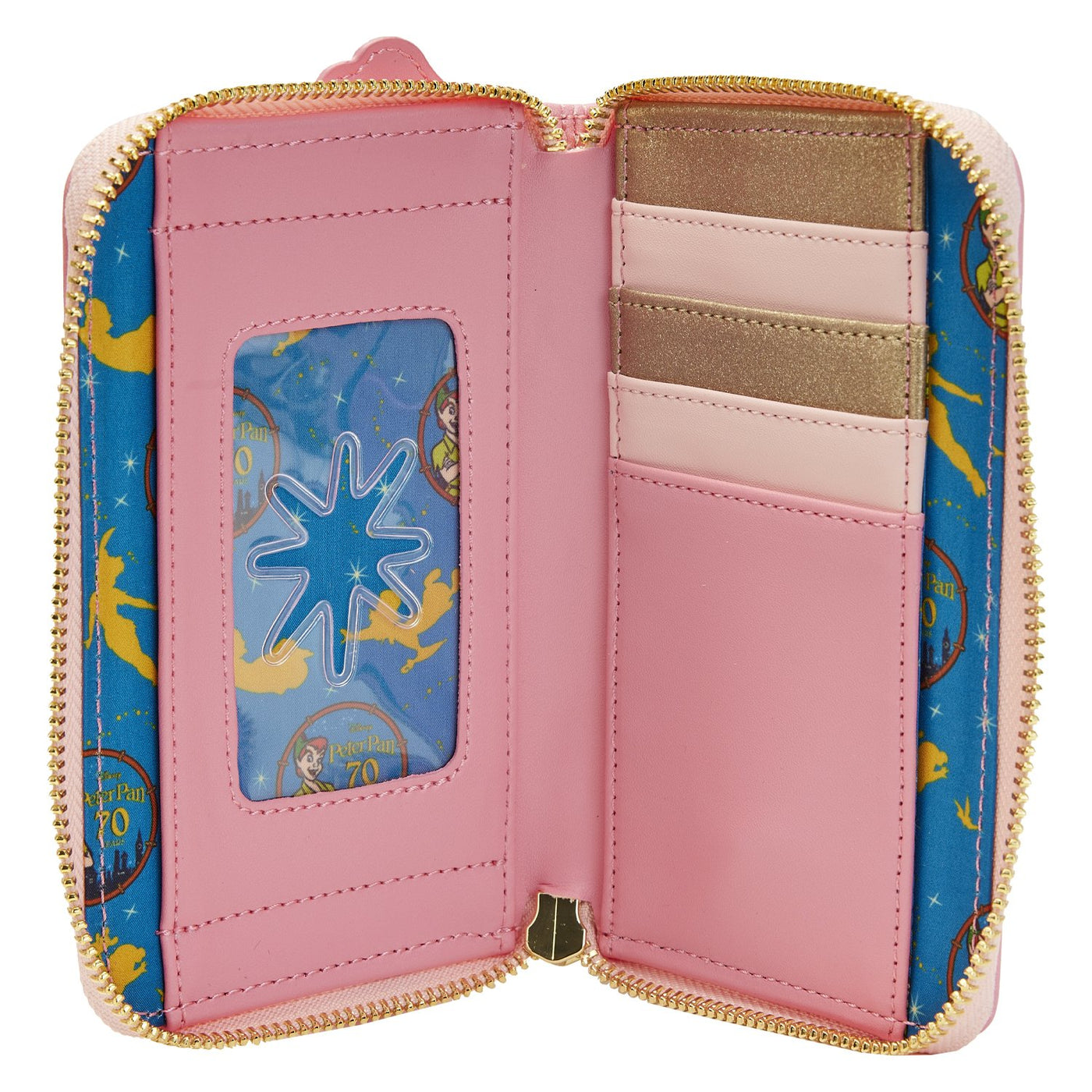 671803447356 - Loungefly Disney Peter Pan You Can Fly 70th Anniversary Zip-Around Wallet - Interior