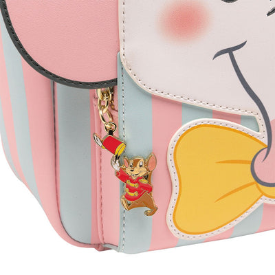 671803413115 - 707 Street Exclusive - Loungefly Disney Clown Dumbo Cosplay Mini Backpack - Timothy Q. Mouse Zipper Pull