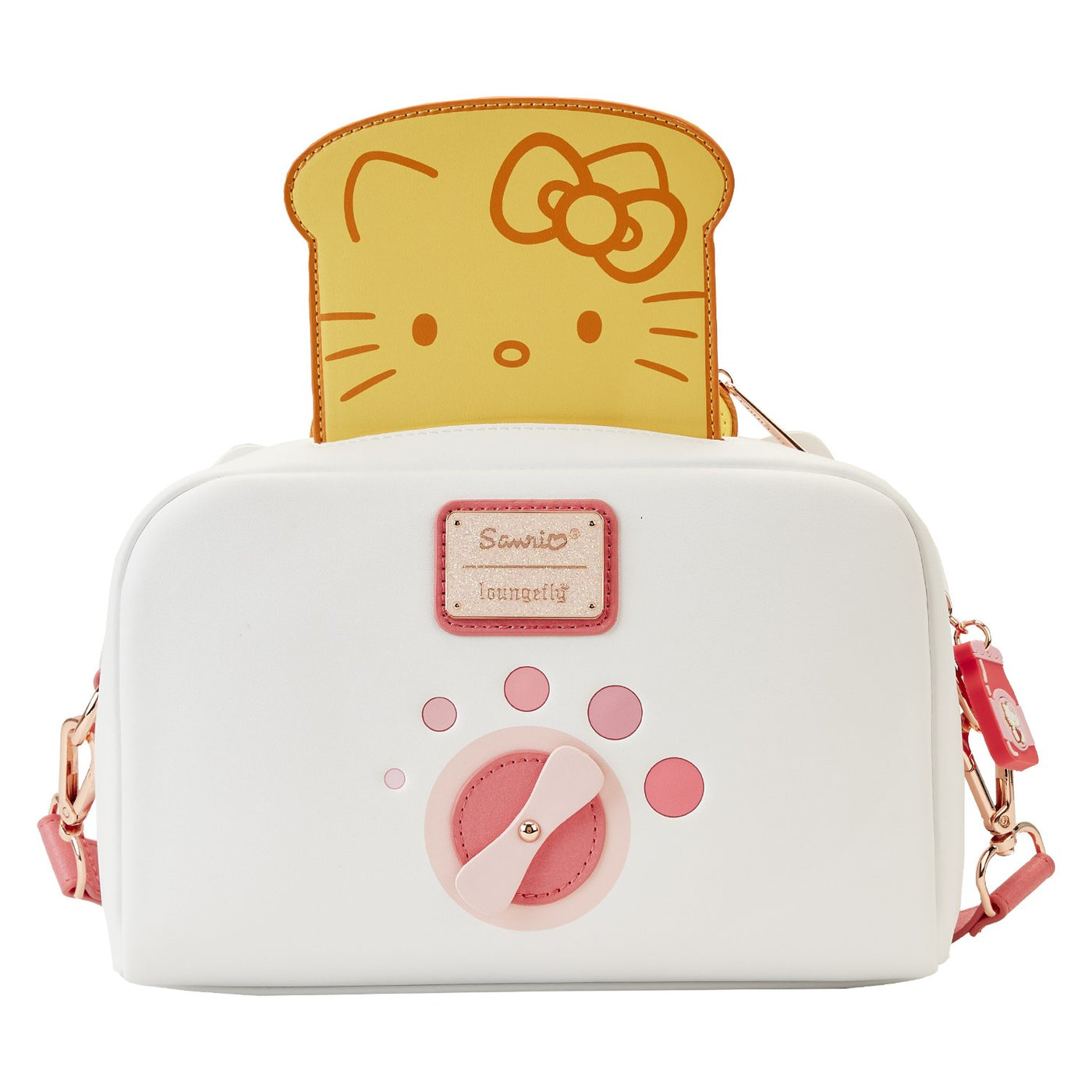 671803458260 - Loungefly Sanrio Hello Kitty Breakfast Toaster Crossbody - Back with Coin Purse