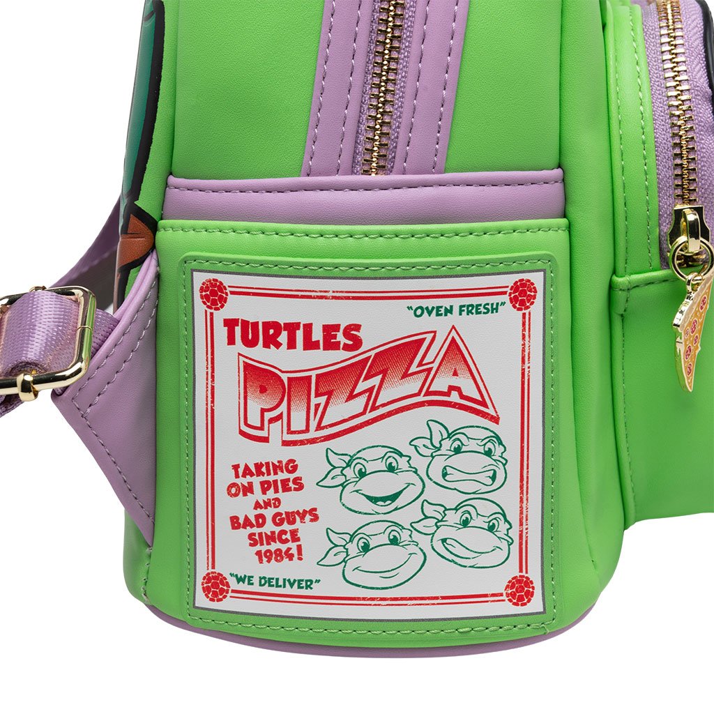 671803390911 - 707 Street Exclusive - Loungefly Nickelodeon TMNT Donatello Cosplay Mini Backpack - Side Pocket A