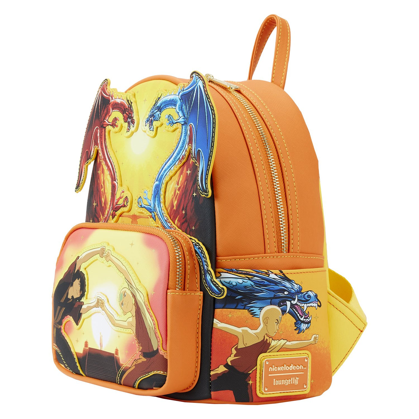 671803395190 - Loungefly Nickelodeon Avatar The Last Airbender The Fire Dance Mini Backpack - Side View