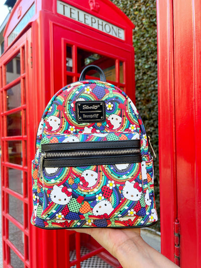 707 Street Exclusive Re-Release Sanrio Hello Kitty Abstract Rainbow Mini Backpack by Loungefly