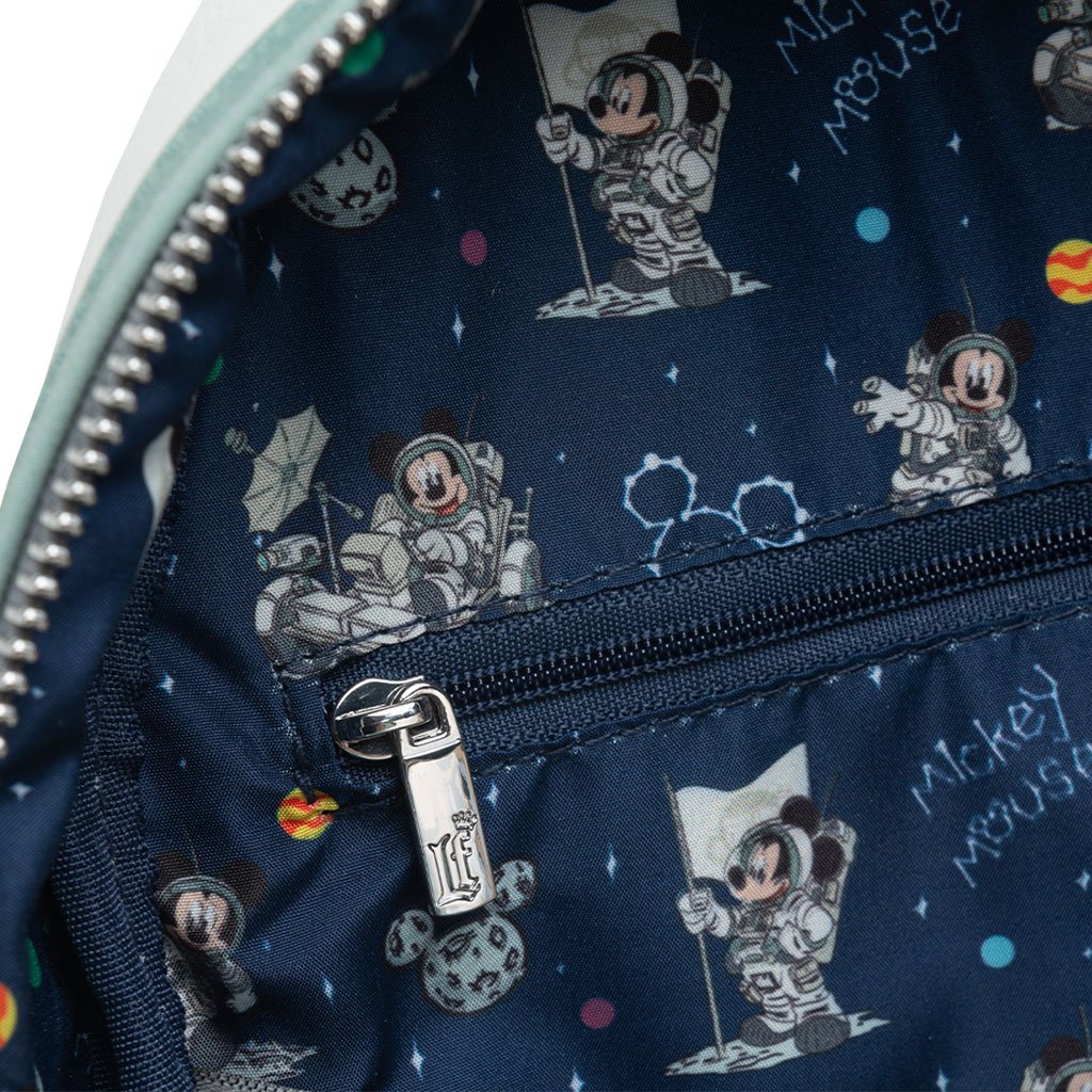 671803464285 - 707 Street Exclusive - Loungefly Disney Glow in the Dark Mickey Mouse Spaceman Cosplay Mini Backpack - Interior Lining