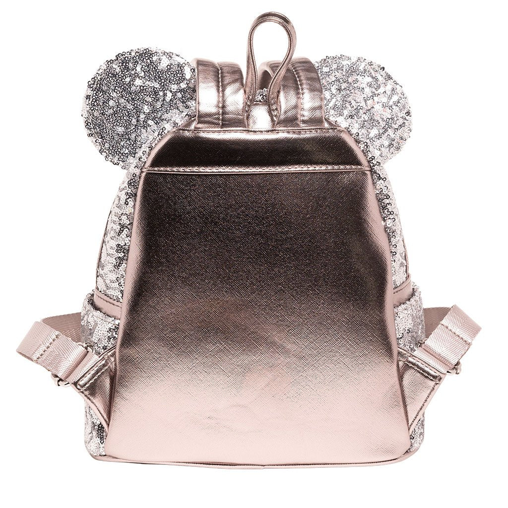 Disney Parks Loungefly Mini Backpack - D100 Minnie Mouse - Silver Drip