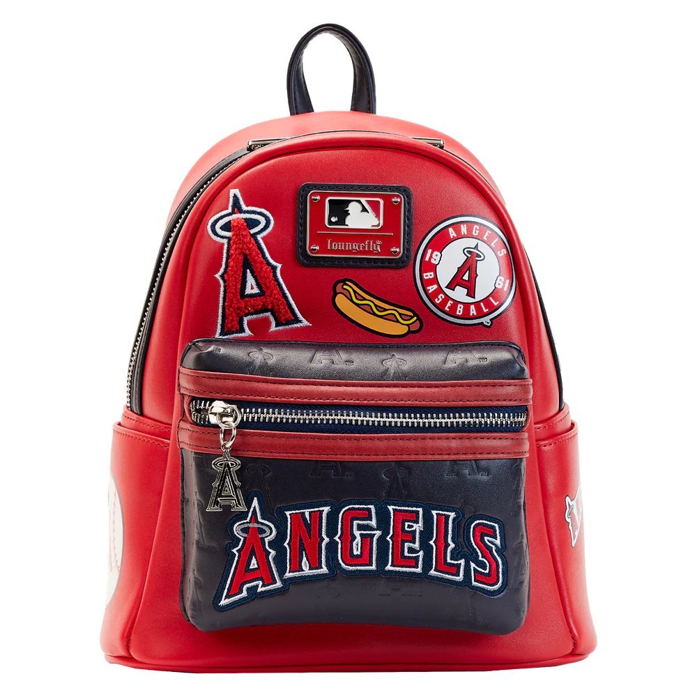 Loungefly MLB Anaheim Angels Patches Mini Backpack - Front - 671803422193