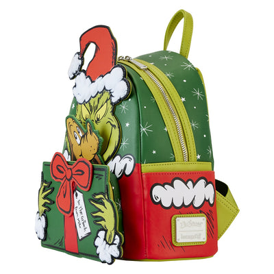 Loungefly Dr Seuss Grinch Santa Cosplay Mini Backpack - Side View