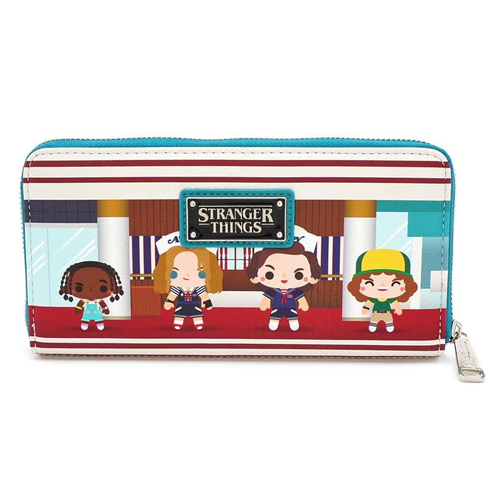 LOUNGEFLY X STRANGER THINGS STARCOURT MALL CHIBI AOP WALLET - BACK