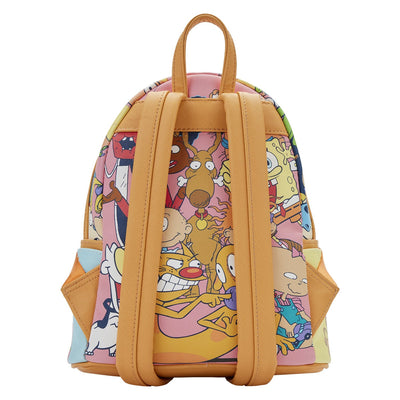 Loungefly Nickelodeon Nick 90s Color Block Allover Print Mini Backpack - Back
