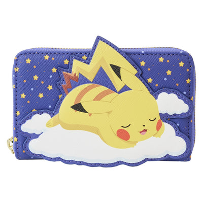 Loungefly Pokemon Sleeping Pikachu and Friends Zip-Around Wallet - Front