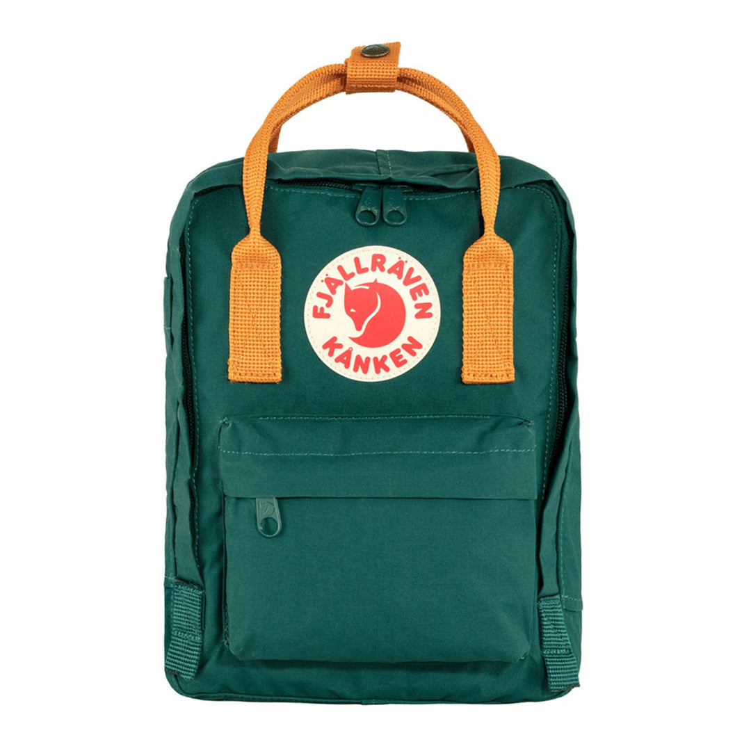 Fjallraven Kanken Mini Backpack - Arctic Green - Spicy Orange