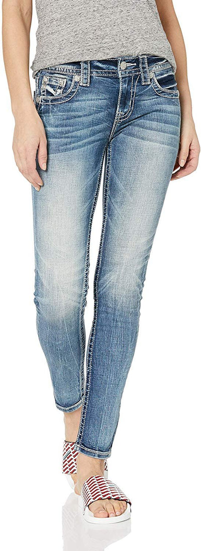 Feathered Out Skinny Jeans