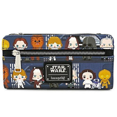 Loungefly x Star Wars Death Star Chibi Characters Printed Wallet - FRONT