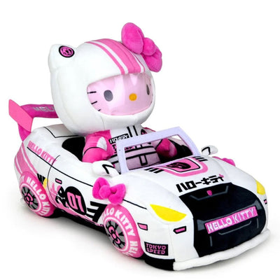 Kidrobot Sanrio 13" Hello Kitty Tokyo Speed Racer Plush Toy - Front