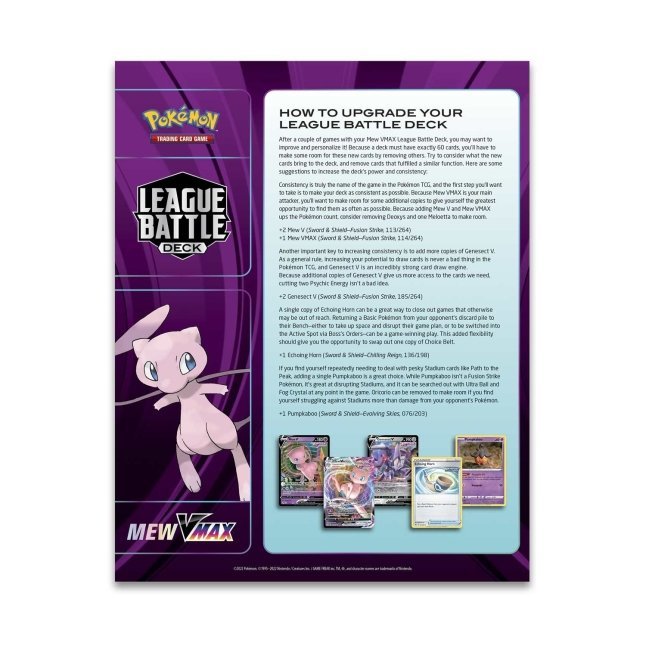 Pokemon TCG: Mew VMAX League Battle Deck Card Game - Panel