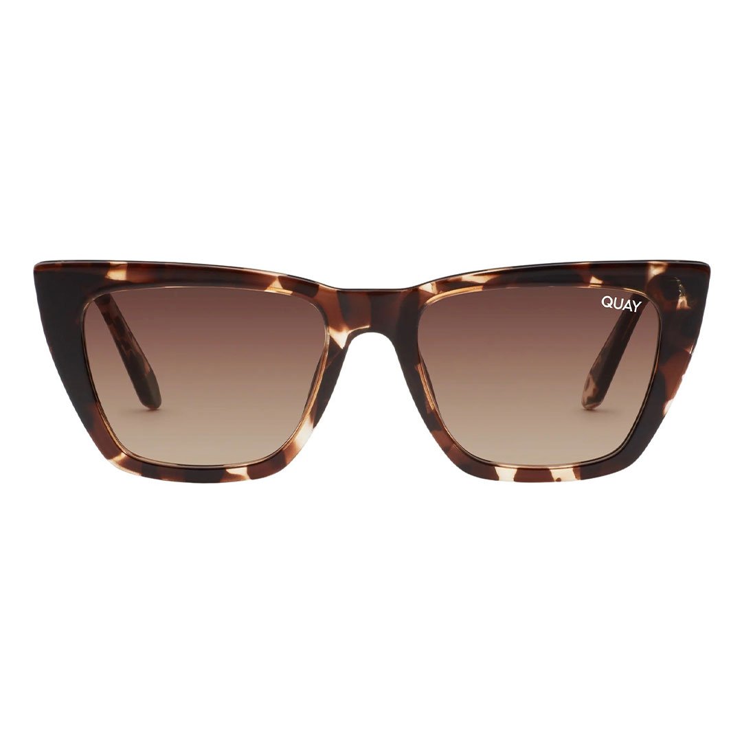 Quay Women's Call The Shots Cat Eye Sunglasses - Tortoise Frame/Brown Lens - Front