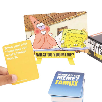 810816031200 - WHAT DO YOU MEME?® Nickelodeon SpongeBob SquarePants Family Edition Family Card Game - Game Scenario C