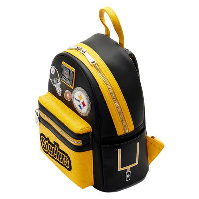 Loungefly NFL Pittsburg Steelers Patches Mini Backpack - Top View