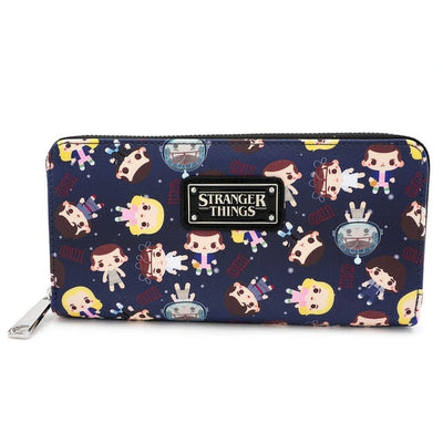 Loungefly x Stranger Things Eleven All-Over Print Zip-Around Wallet - FRONT