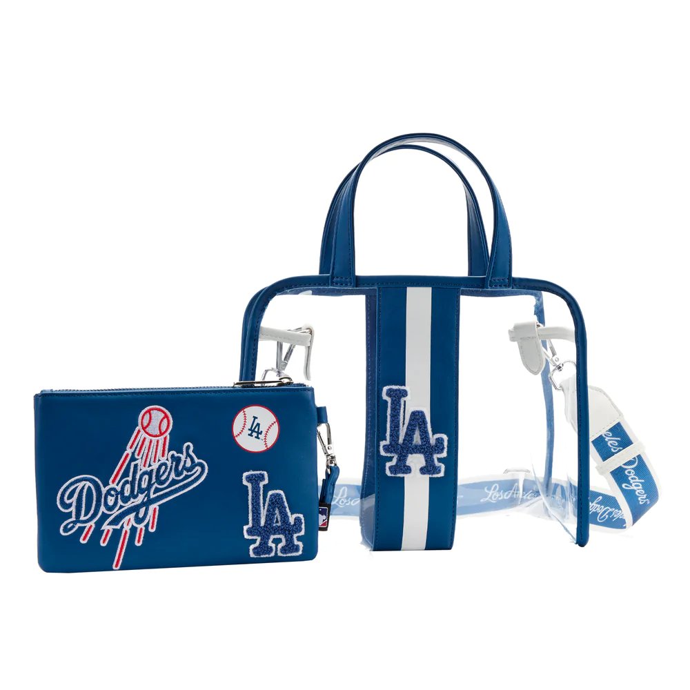 Loungefly MLB Los Angeles Dodgers Stadium Crossbody with Pouch - Front With Pouch
