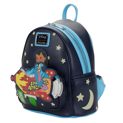 Loungefly Disney Lilo and Stitch Space Adventure Mini Backpack - Close Up