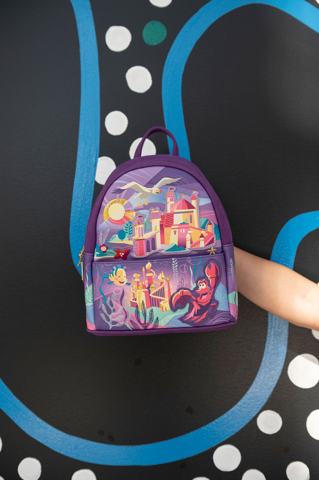 Disney Little Mermaid Castle deals Mini Adjustable Backpack