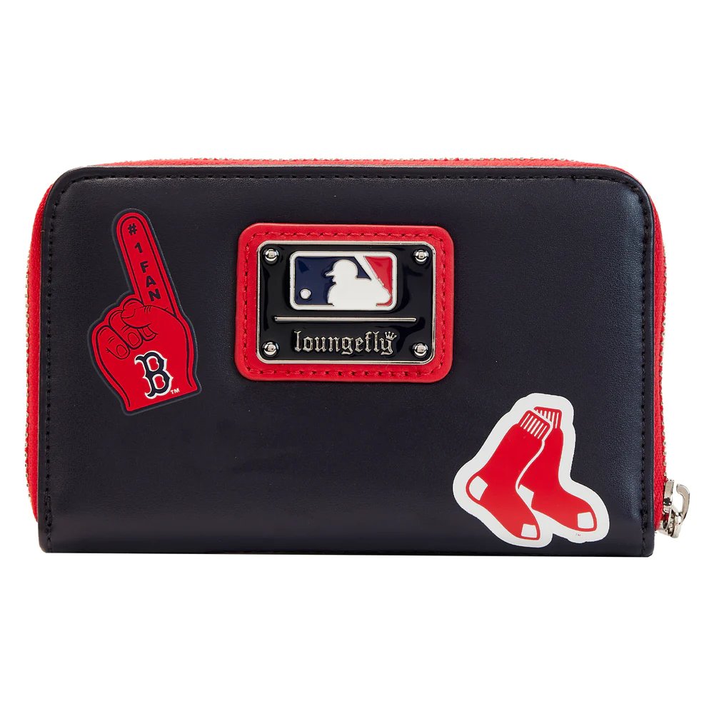 Loungefly MLB Boston Red Sox Patches Zip-Around Wallet - Back - 671803422230