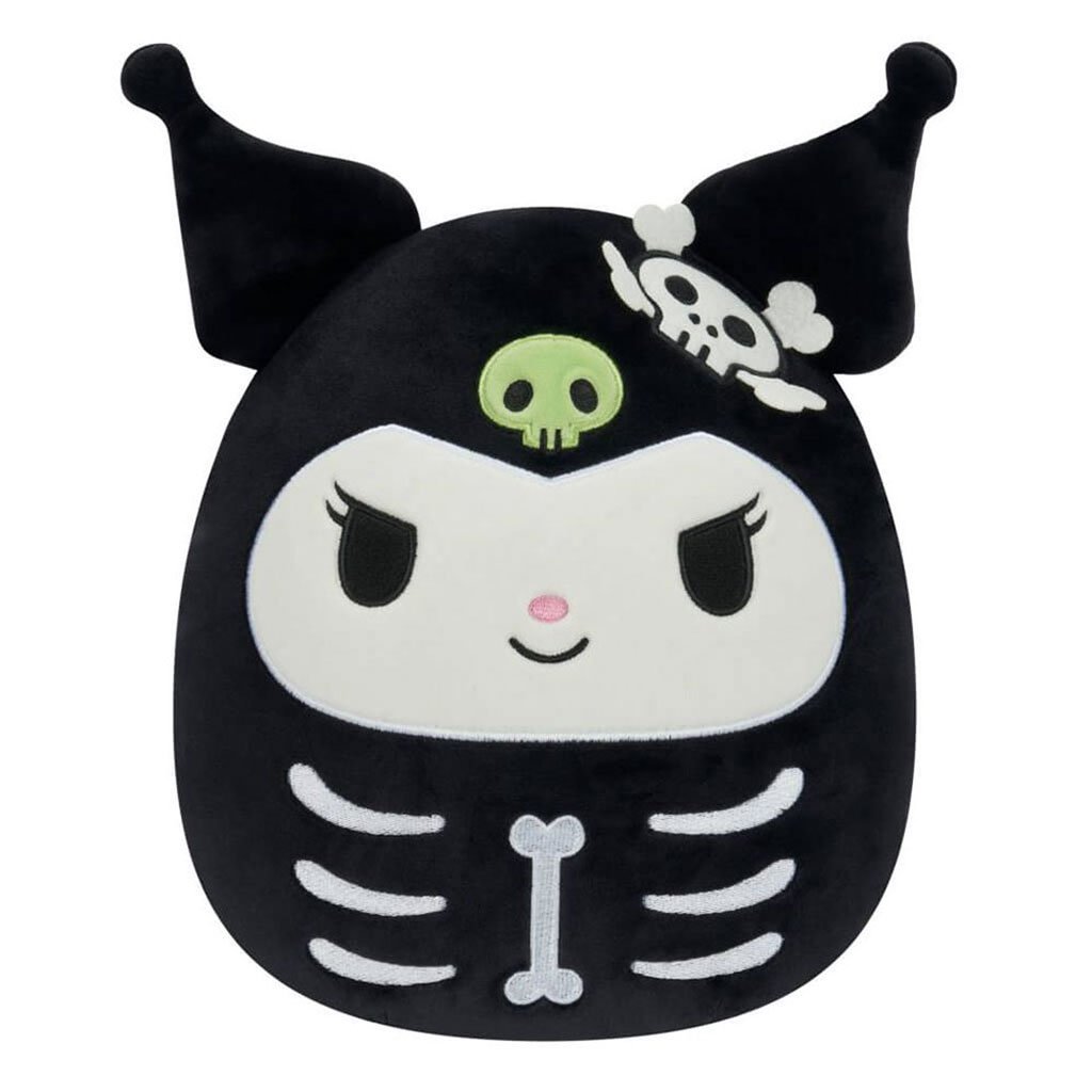 Squishmallows Sanrio 8" Halloween Kuromi Skeleton Plush Toy - Front