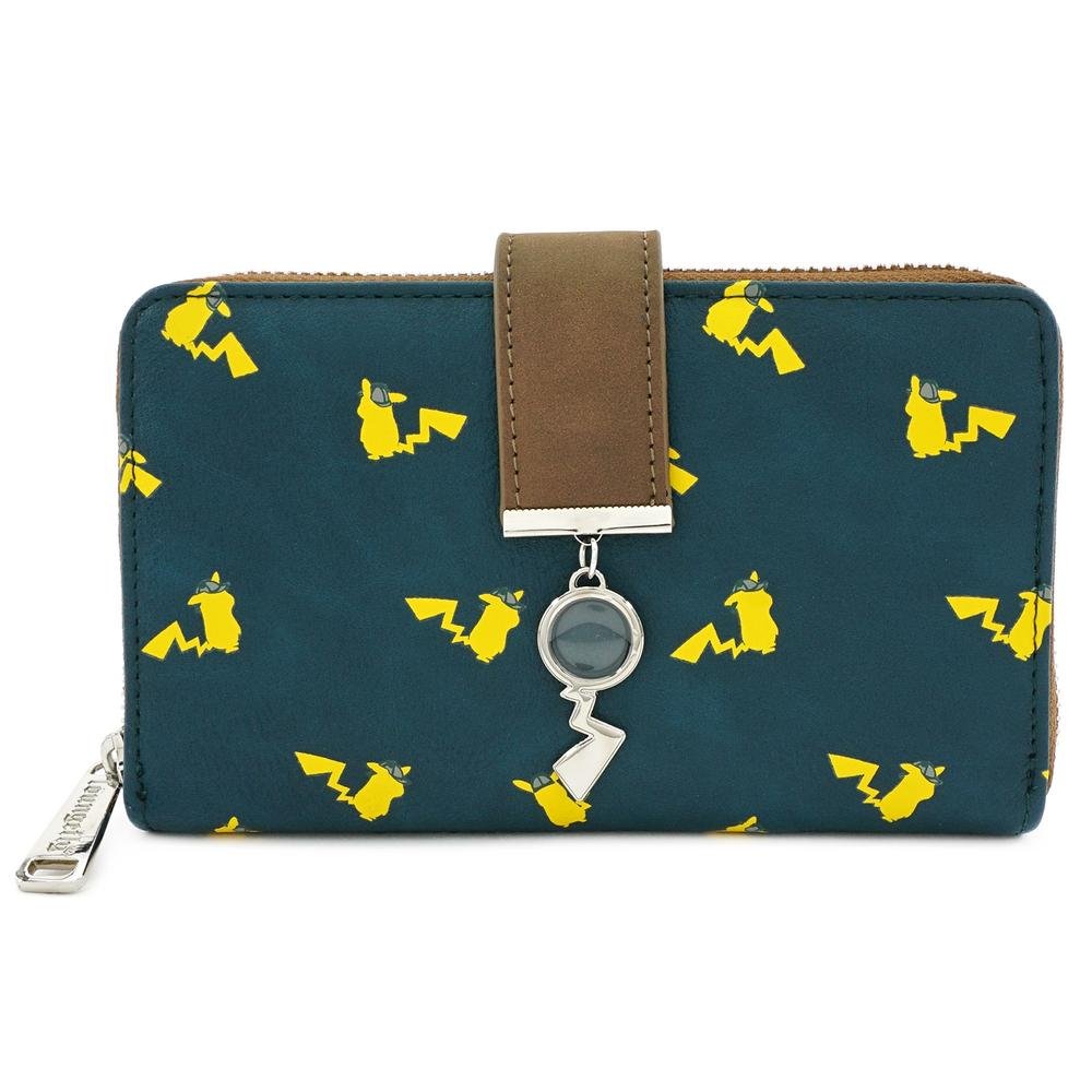 LOUNGEFLY X POKEMON DETECTIVE PIKACHU AOP WALLET - FRONT