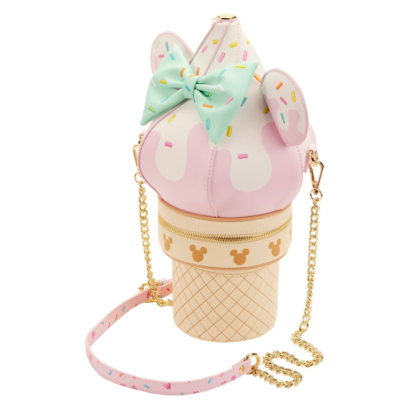 Stitch Shoppe by Loungefly Disney Minnie Soft Serve Ice Cream Crossbody Bag - Top - 671803421424