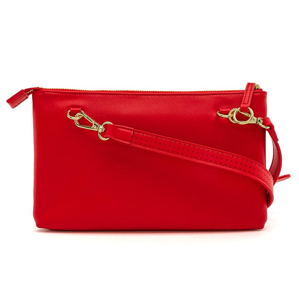 LOUNGEFLY RED PIN TRADER DOUBLE CROSSBODY BAG - BAG 2 BACK