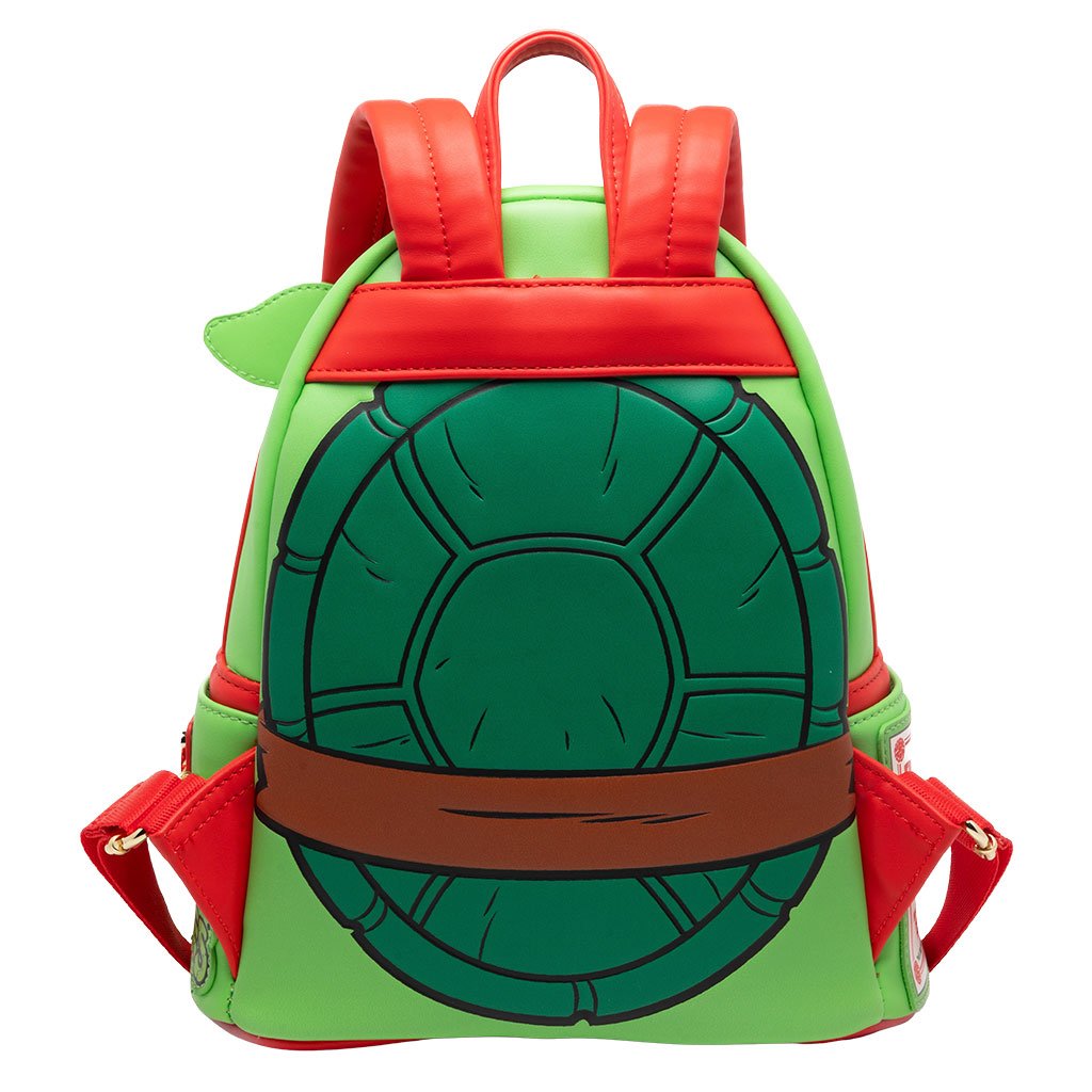 671803393059 - 707 Street Exclusive - Loungefly Nickelodeon TMNT Raphael Cosplay Mini Backpack - Back