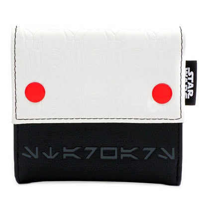 LOUNGEFLY X STAR WARS WHITE TROOPER WALLET - FRONT