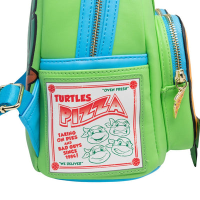 671803390904 - 707 Street Exclusive - Loungefly Nickelodeon TMNT Leonardo Cosplay Mini Backpack - Side Pocket A