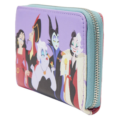 671803390751 - Loungefly Disney Villains Color Block Zip-Around Wallet - Side View