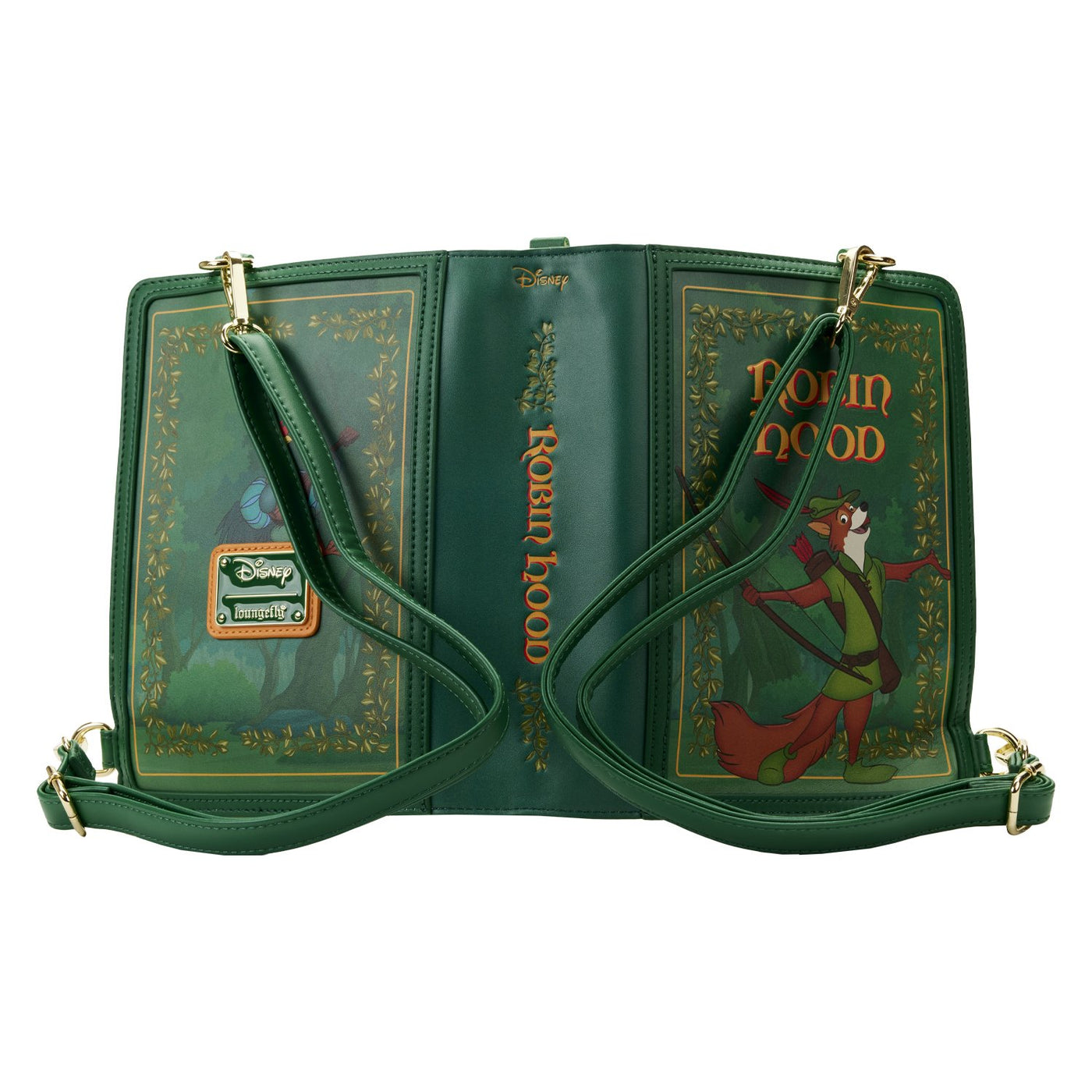 Loungefly Disney Classic Book Robin Hood Convertible Crossbody - Convertible Backpack - Front