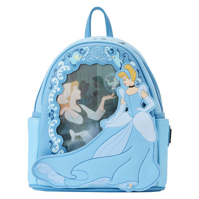 671803455450 - Loungefly Disney Cinderella Princess Lenticular Series Mini Backpack - Front