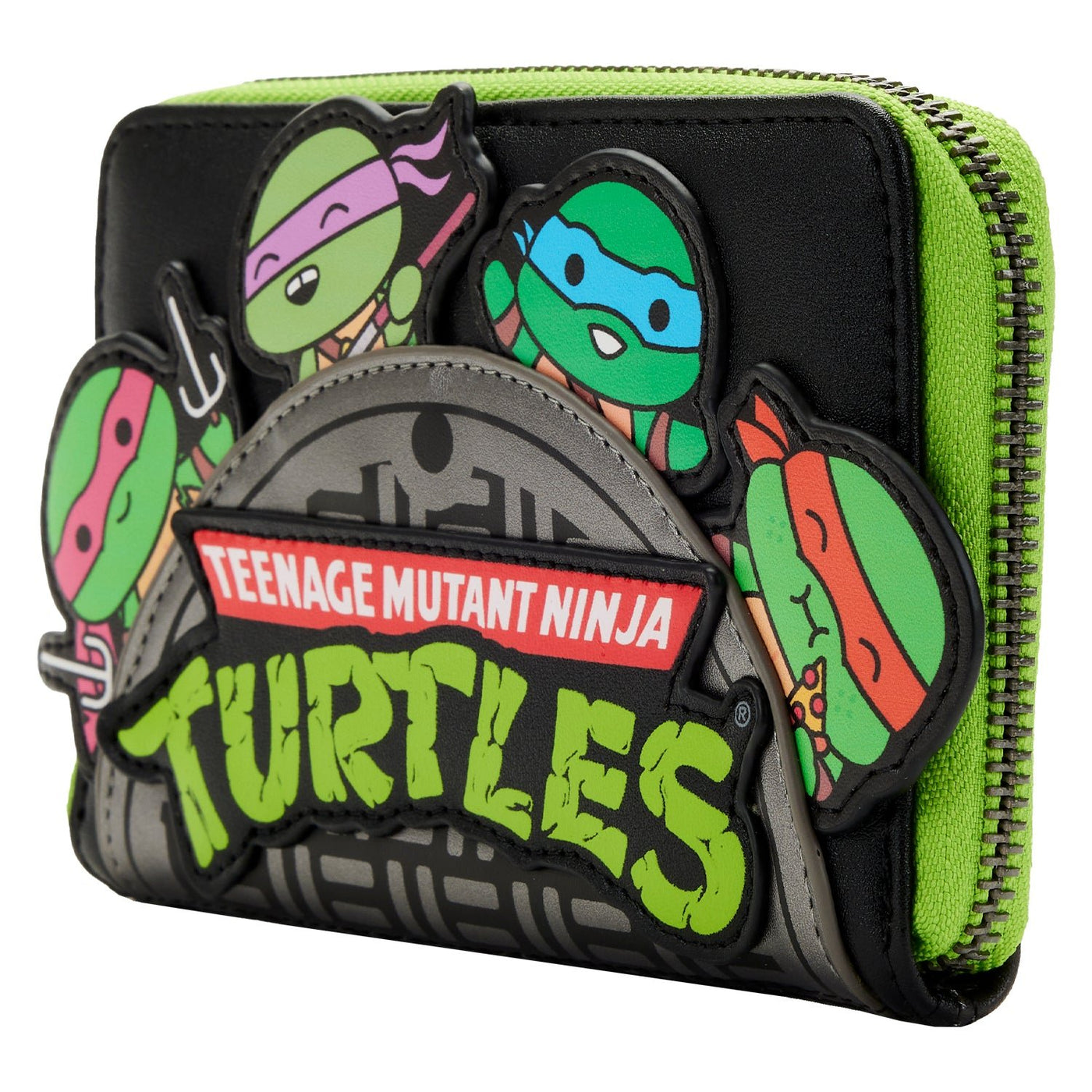 Loungefly Teenage Mutant Ninja Turtles Sewer Cap Zip-Around Wallet - Side View