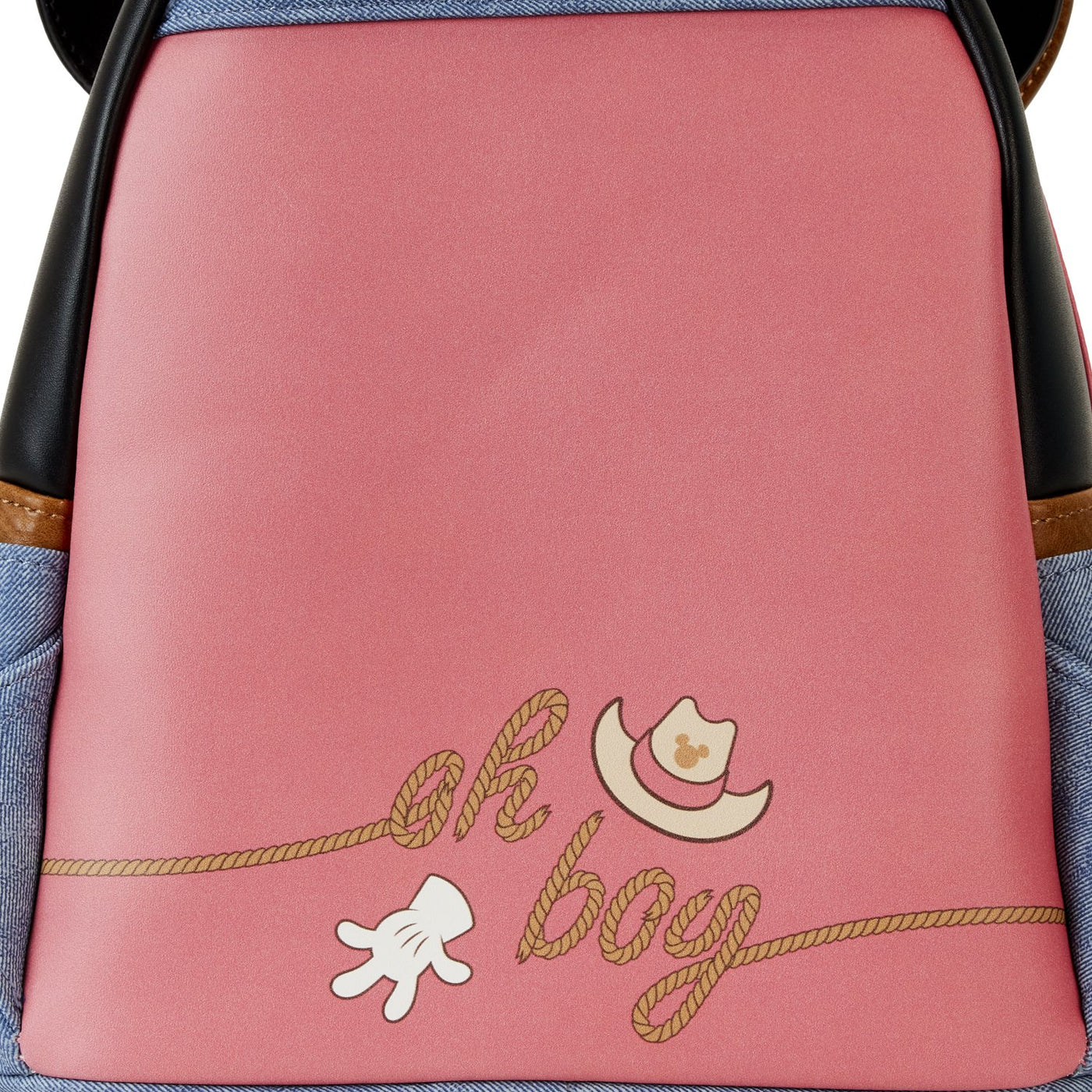 Loungefly Disney Western Mickey Mouse Cosplay Mini Backpack - Back detail