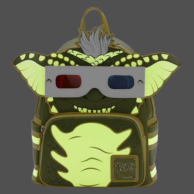 Pop! by Loungefly Gremlins Stripe Cosplay Mini Backpack with Removable 3D Glasses - Glow in the Dark