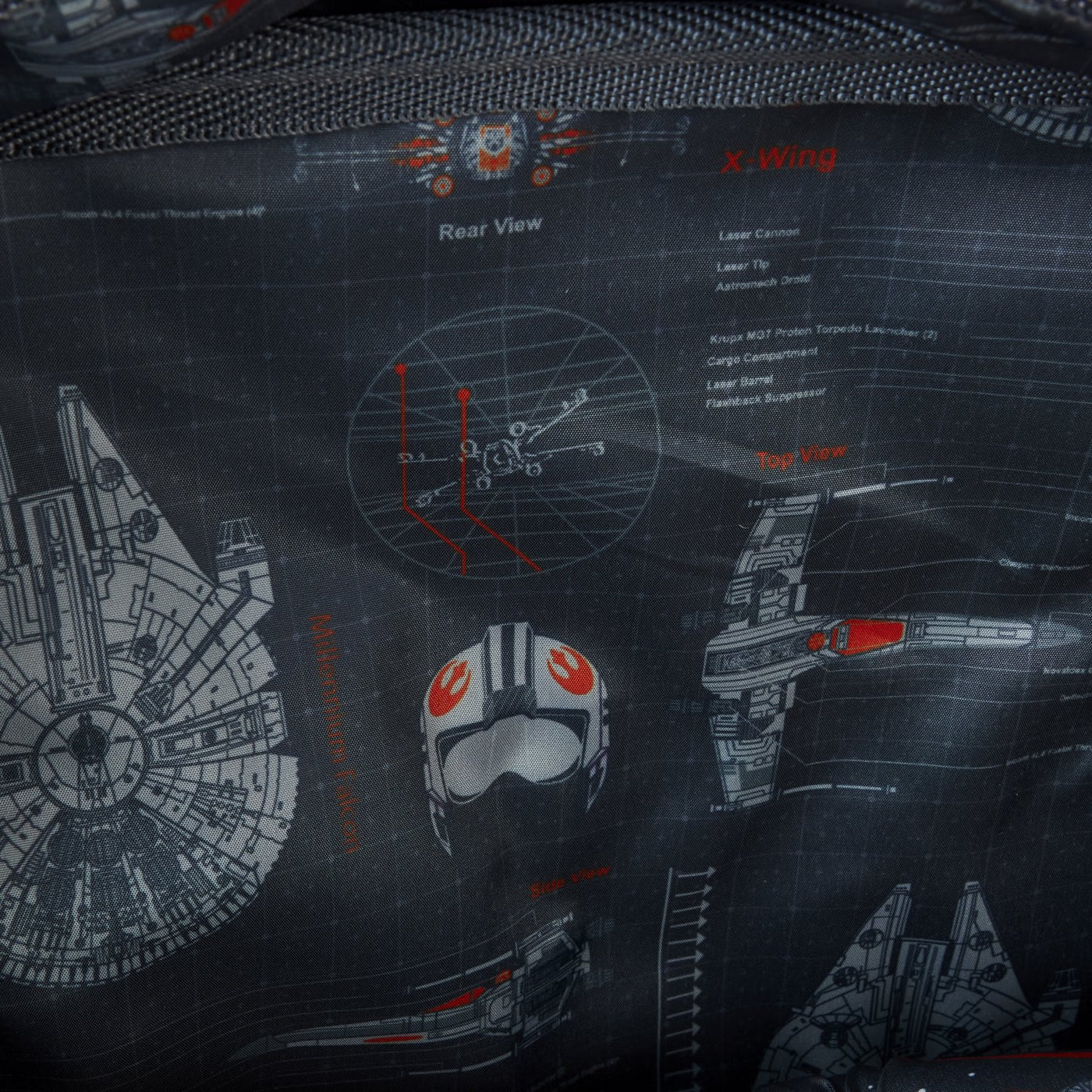 Loungefly Collectiv Star Wars Rebel Alliance The Evryday Convertible Bag - Interior Lining