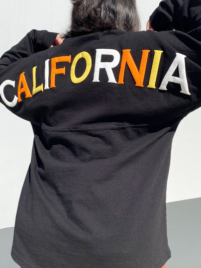 Halloween Ghosts California Crew Neck Spirit Jersey - Back IRL Stretched