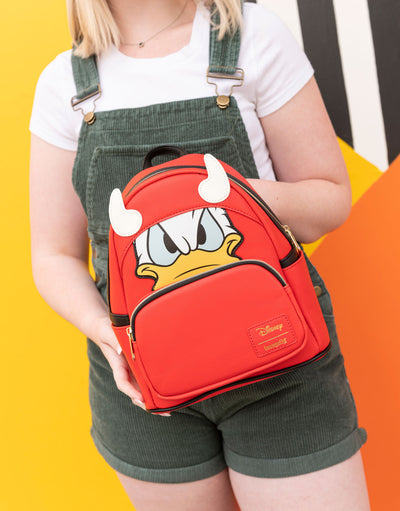 Loungefly Disney Donald Duck Devil Donald Cosplay Mini Backpack - Entertainment Earth Ex - IRL Front