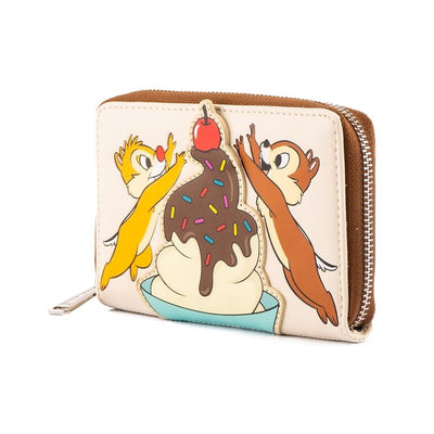 Loungefly Disney Chip & Dale Cherry On Top Zip-Around Wallet - Close Up