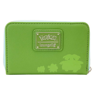 Loungefly Pokemon Bulbasaur Evolution Zip-Around Wallet - Back