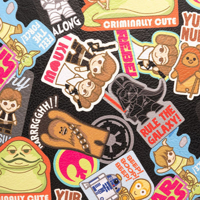 707 Street Exclusive - Star Wars Kawaii Sticker Allover Print Mini Backpack - Pattern