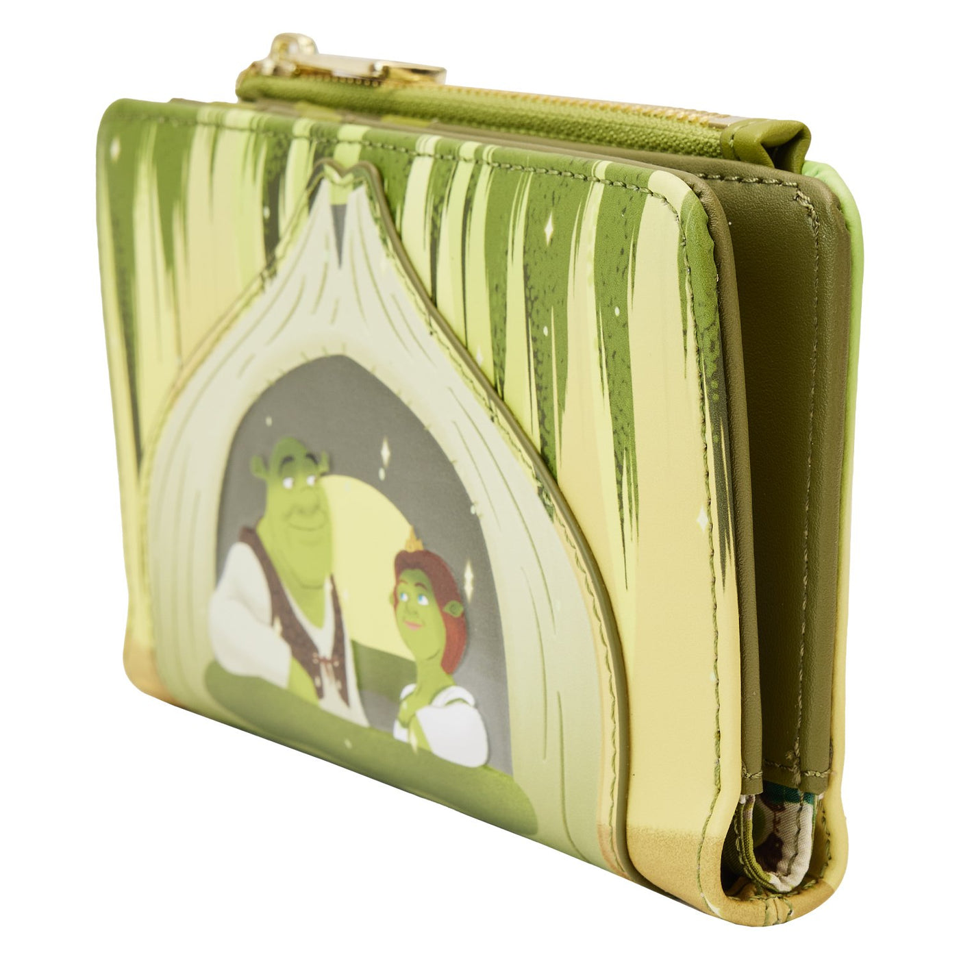 671803392533 - Loungefly Dreamworks Shrek Happily Ever After Flap Wallet - Side View
