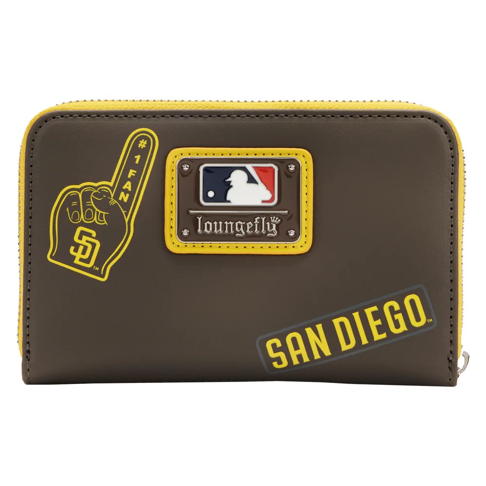 Loungefly MLB San Diego Padres Patches Zip-Around Wallet - Back