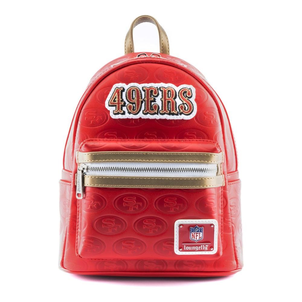 Loungefly NFL San Francisco 49ers Logo Allover Print Mini Backpack